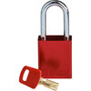 SafeKey Padlocks - Aluminium, Red, KD - Keyed Differently, Steel, 38.10 mm, 1 Piece / Box